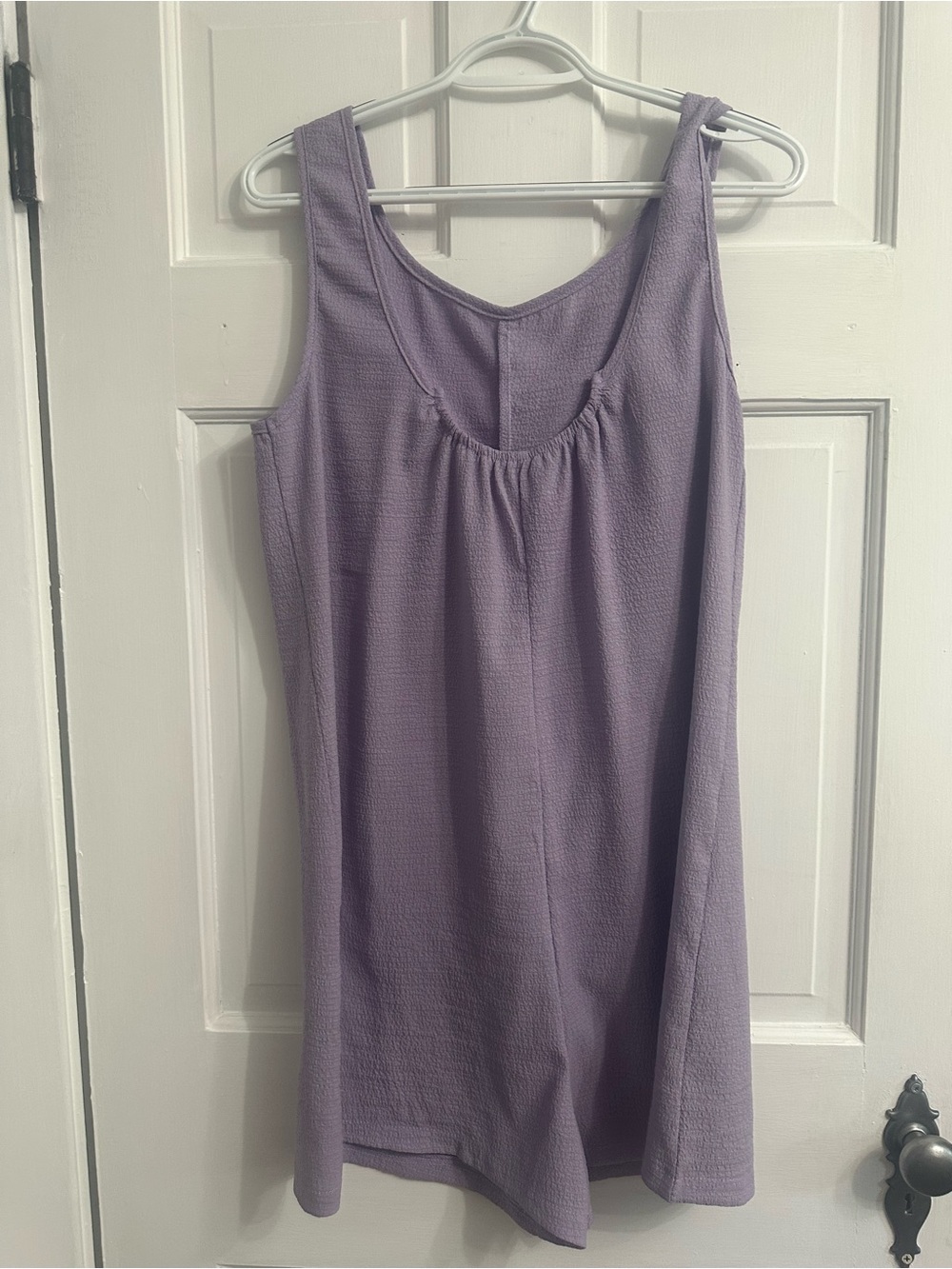 Lilac Sleeveless Textured Romper